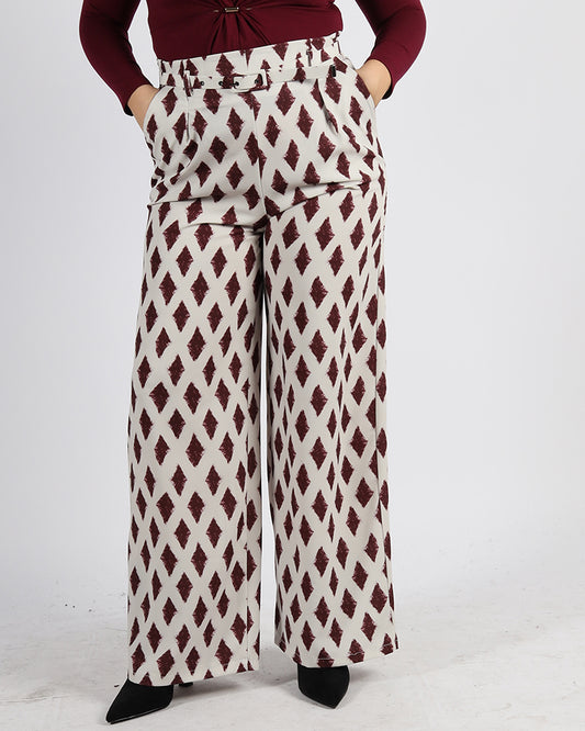 PANTALONE PALAZZO ROMBO