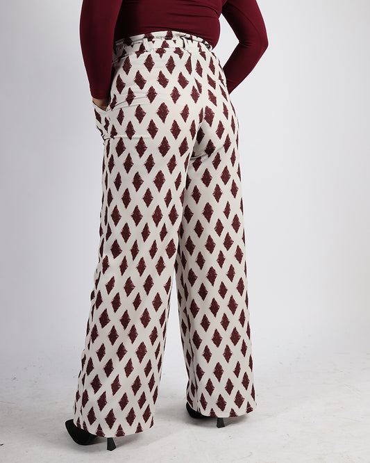 PANTALONE PALAZZO ROMBO