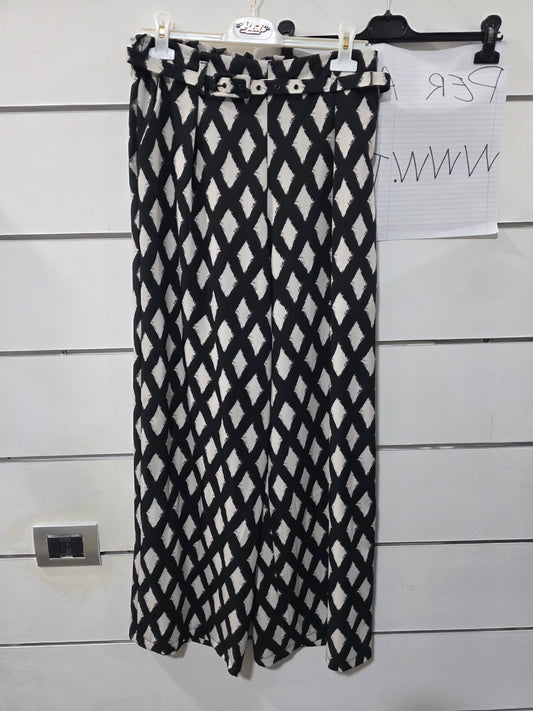 PANTALONE PALAZZO ROMBO
